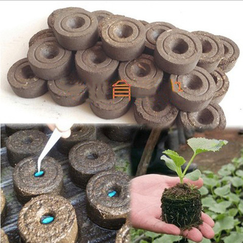 Uds.-Semillas de pétalos de turba, paleta de suelo nutritivo, bloque de suelo de plántulas para transplantar, suministros de jardín de expansión rápida ► Foto 1/6