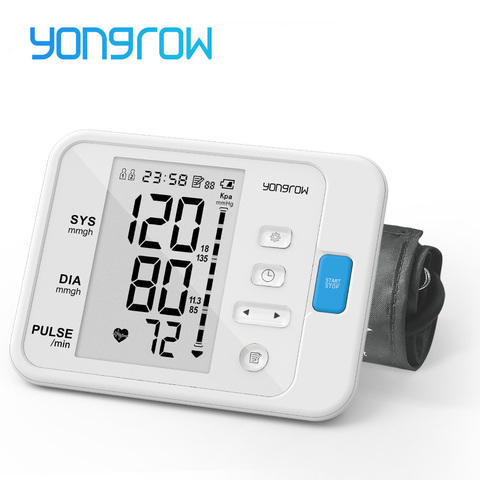 Yongrow-Monitor Digital portátil para medir la presión arterial de brazo, herramienta de medición portátil LCD digital, tonómetro, esfigmomanómetro, 1 Uds. ► Foto 1/6