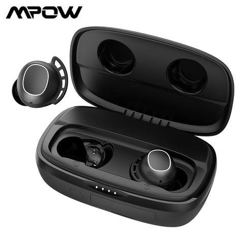 Mpow-auriculares inalámbricos M30 Plus para iPhone 12, cascos intrauditivos con Bluetooth 5,0, impermeables IPX7, con Control táctil y 100 horas de reproducción ► Foto 1/6