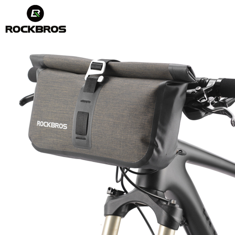 ROCKBROS-Bolso para bicicleta de 5-6L, morral para bicicleta de montaña de 5-6L con tubo reflectante delantero, resistente al agua, para manillar de gran capacidad ► Foto 1/6