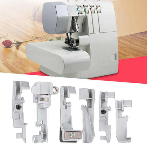 6 uds Multi-función prensatelas para máquina de coser de cantante 14U 14CG754 14SH654 hogar máquina Overlock Accesorios ► Foto 1/6