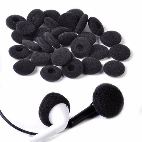 30 Uds cubiertas de esponja de espuma suave negra almohadillas para orejas de repuesto para auriculares MP3 MP4 móvil ► Foto 1/6