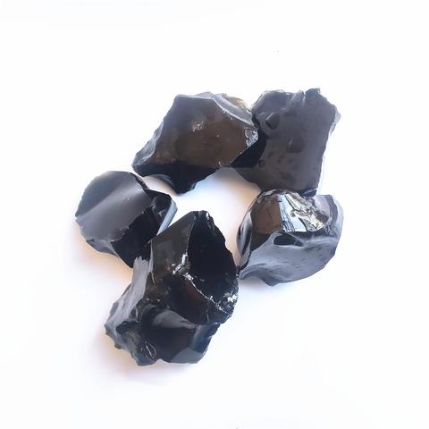 Piedras de cuarzo de obsidiana negra, piedra curativa de energía Natural sin procesar, cristales de roca rugosa, Reiki, tamaño curativo, 1 Uds. ► Foto 1/6