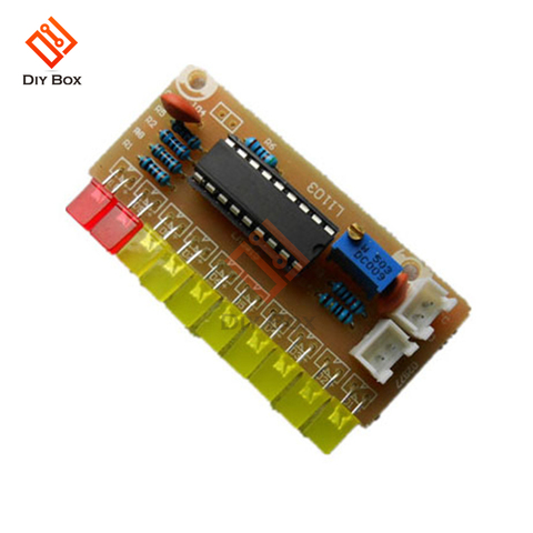 Placa amplificadora LM3915, 10 LED, indicador de nivel de Audio, analizador de espectro de sonido, indicador de nivel, set de DIY, Kit electrónico amplificador ► Foto 1/6