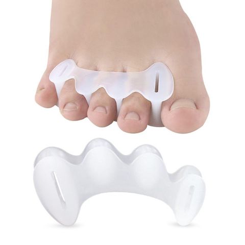 Separador Corrector de dedos de silicona, tratamiento con tres agujeros, Hallux Valgus, 1 par ► Foto 1/6