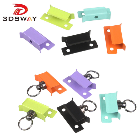 Piezas de impresora 3D 3DSWAY, abrazadera de plataforma de cristal caliente, cama caliente de acero inoxidable colorida, placa de construcción, Clip Ender 3, 4 Uds. ► Foto 1/6