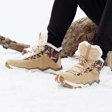 Rax botas de nieve de invierno para hombre y mujer, botas de lana cálidas para senderismo, zapatillas deportivas para exteriores, zapatos de montaña, botas para caminar a prueba de nieve ► Foto 1/6