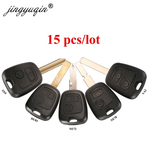 Hoja de llave de coche mando a distancia jingyuqin 15 Uds reemplazo de carcasa para Citroen para Peugeot ► Foto 1/5