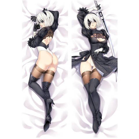 Funda de almohada de Anime PSP Game NieR:Automata YoRHa No. 2 tipo B 2B, decoración de cama para niña 18r, regalos de almohada ► Foto 1/6