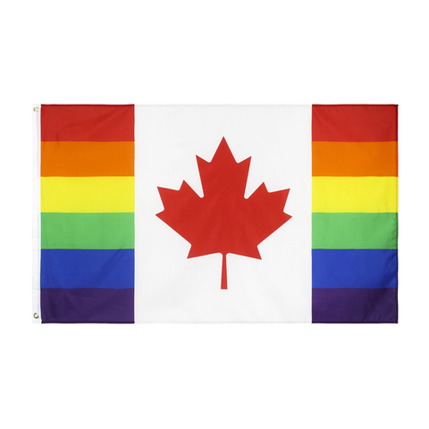 Johnin-Bandera del orgullo gay de Canadá, 90x150cm, LGBTQIA, LGBT, arcoíris ► Foto 1/6