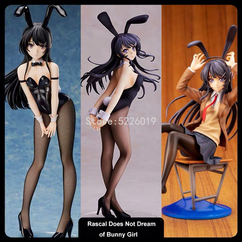 Figura de juguete de chica conejito Senpai de 20cm, figura de juguete Sexy Senpai Sakurajima Mai, silla Sexy de Anime, figuras de acción de juguete ► Foto 1/6