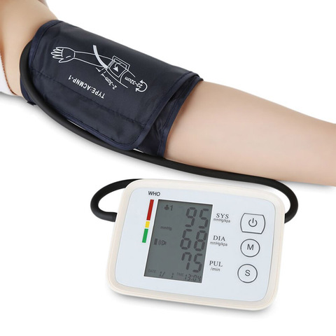 Inteligente Monitor de presión arterial de brazo Digital portátil corazón medidor de presión arterial para medir automático esfigmomanómetro tonometer ► Foto 1/6