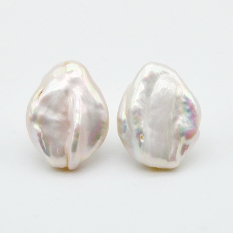 Las mujeres pendientes de perlas blanco barroco natural perlas de Plata de Ley 925 damas regalo ► Foto 1/6