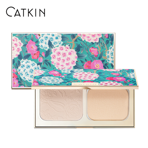 CATKIN-Polvos compactos para la cara, base compacta mate que oculta los poros, textura sedosa y suave y cremada ► Foto 1/3