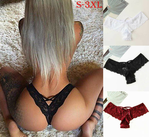 Bragas de encaje sin costuras para mujer, ropa interior, Tanga, S-3XL ► Foto 1/6