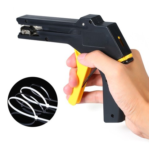 Pistola de atado de cables 2 en 1, herramienta de corte ajustable de 2,4-4,8mm, brida de cables de nailon de plástico, alicates de pistola de atado ► Foto 1/6