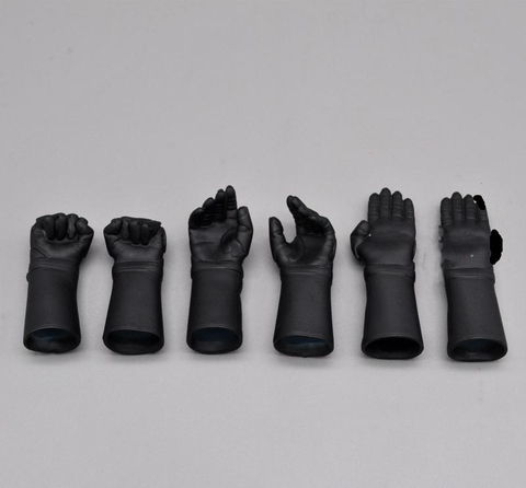 6 unids/set moda mecánico negro tenía tipos guantes de mano modelos para 12''Figures órganos accesorios DIY ► Foto 1/2