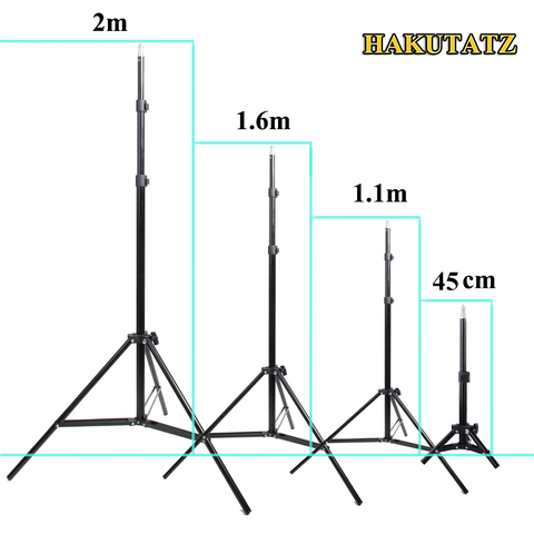 Trípode de fotografía de 45cm, 1,1 m, 1,6 m, 2m, soporte de luz para estudio fotográfico, Softbox, Kits de iluminación de vídeo ► Foto 1/6