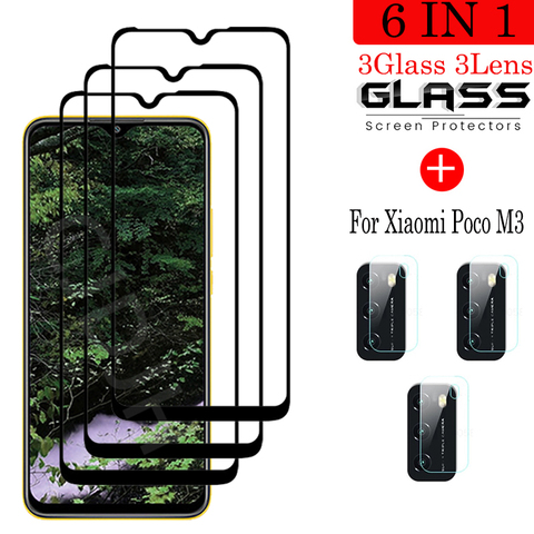 Vidrio templado para Xiaomi Poco M3 pantalla cristal Protector para Xiaomi Poco X3 NFC película para Xiaomi Poco M3 protectora de vidrio ► Foto 1/6