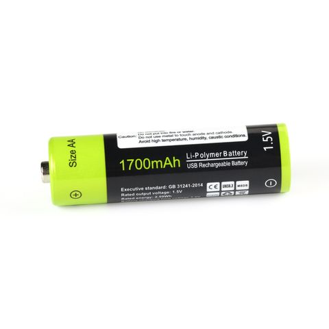 ZNTER-batería recargable de polímero de litio, 1,5 V, AA, 1700mAh, USB, carga rápida por Cable Micro USB ► Foto 1/6