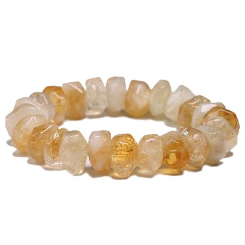 Curación Natural energía brazaletes de citrino Chakra meditación Degausst pulsera para los hombres y las mujeres joyería de la suerte indefinida tamaño 8*14MM ► Foto 1/6