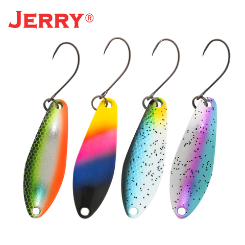 Jerry Kuyu-Kit de señuelo cuchara para pescar cebo de Metal de fundición larga, mezcla de colores, cuchara de hundimiento para perca de trucha ► Foto 1/6