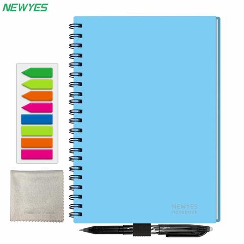 NEWYES A5 inteligente reutilizable cuaderno borrable Wirebound cuaderno aplicación de almacenamiento en la nube de papel impermeable de tapa dura libro diario regalos ► Foto 1/6