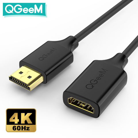 QGeeM 4K HDMI Extension Cable Extender Adaptador HDMI 2.0 para Xiaomi Xbox Series X PS5 PS4 TV Box Chromebook Computadoras portátiles Tabletas Apple TV Macho a hembra HDMI Divisor HDMI Cables de alambre digital 4K HDMI ► Foto 1/6