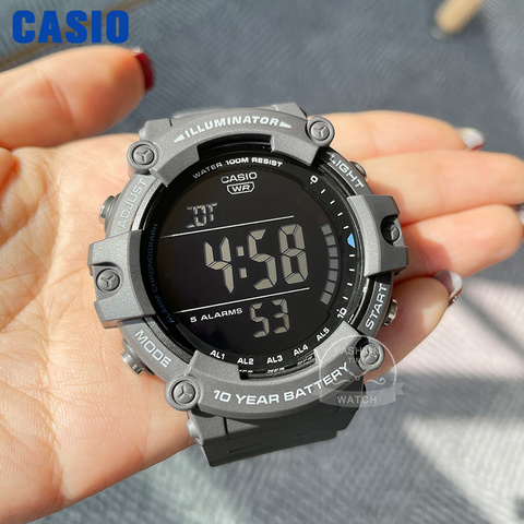 Casio-reloj digital de cuarzo para hombre, accesorio masculino de pulsera resistente al agua con pantalla LED, complemento deportivo masculino de marca de lujo con AE-1500WH ► Foto 1/5