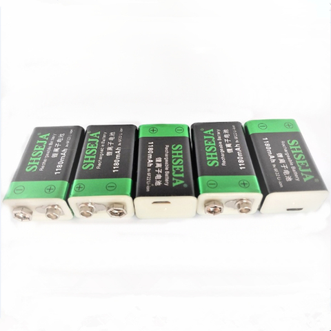 Batería de iones de litio de 9V y 1180mAh, detector de batería recargable por USB, localizador de línea de juguete, batería recargable, envío gratis ► Foto 1/4