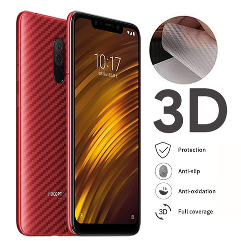 5 unids/lote 3D claro de fibra de carbono Protector de pantalla para Xiaomi Mi Poco M3 X3 A3 CC9 Pro 9 Lite Back guardia película Redmi Nota 9s 7 8 Pro ► Foto 1/6