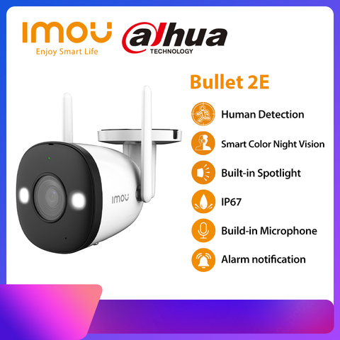 Dahua Imou-cámara de visión nocturna a todo Color Bullet 2E, 1080P, WiFi, exterior, impermeable, seguridad del hogar, detección humana, Ip ► Foto 1/6