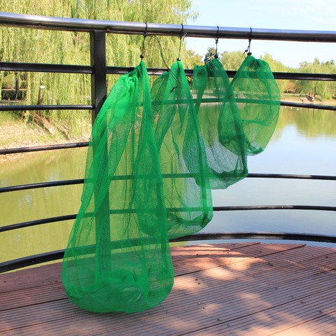 Bolsa de malla de red de pesca plegable para niños, bolsa de malla de red de protección de peces, herramientas de pesca, bolsa de malla, juguetes para niños, Bolsa de red de almacenamiento, muy duradero ► Foto 1/6