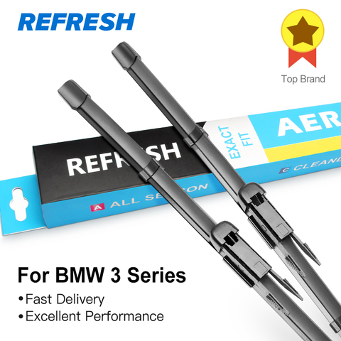 REFRESH Escobillas de Limpiaparabrisas para BMW 3 Serie E36 E46 E90 E91 E92 E93 F30 F31 F34 316i 318i 320i 323i 325i 328i 330i 335i 318d 320d 330d ► Foto 1/6