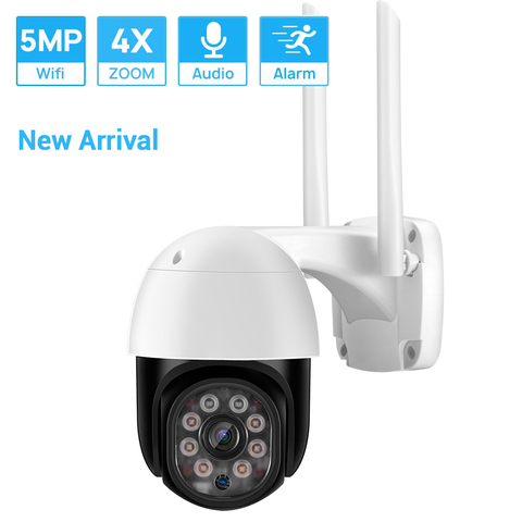 ONVIF-Mini cámara PTZ inalámbrica con Wifi, dispositivo de seguimiento automático de 5MP, H.265, IP, Zoom 4x digital, detección humana de inteligencia artificial, fuente de luz Dual ICSEE ► Foto 1/6