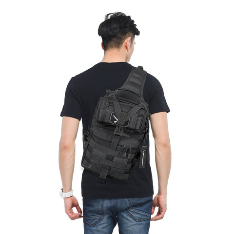 Bolsa Bandolera táctico militar para el pecho para hombre, mochila Molle EDC para exteriores, senderismo, Camping, tactica militar, 20L ► Foto 1/6