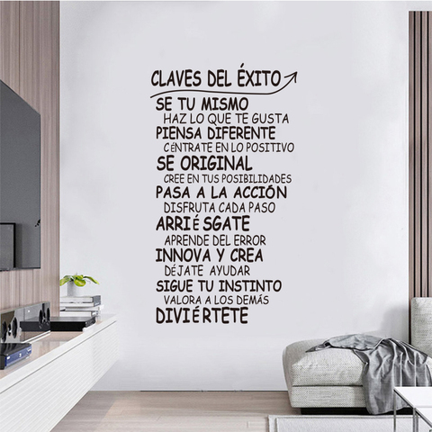 Grabado de vinilo Mural con frase clave, pegatina para paredes del hogar, calcomanía de arte, póster para el salón de moda de hogar, pintura decorativa, SP-032 ► Foto 1/6