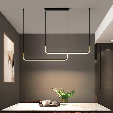 Lámpara LED de estilo nórdico para sala de estar y dormitorio lámpara colgante de estilo minimalista, para decoración del hogar, cocina y restaurante ► Foto 1/6