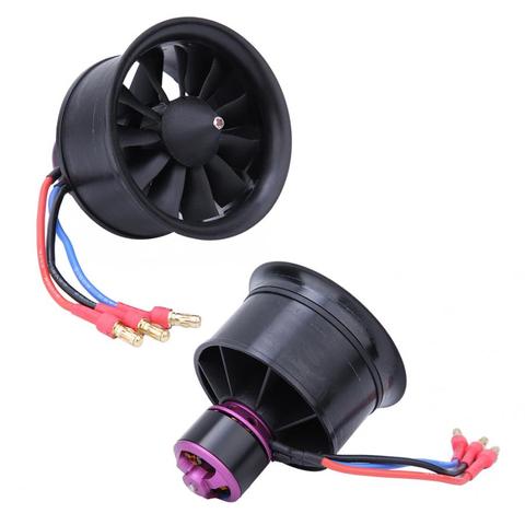 EDF-hélice de ventilador con Motor sin escobillas para Dron aeroplano RC, 50mm, 64mm, 70mm, 90mm, 11 12 cuchillas, accesorios de repuesto ► Foto 1/6