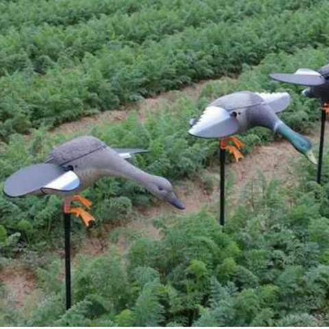 Señuelo pato eléctrico, pato señuelo, mando a distancia, señuelo de caza al aire libre con pie de apoyo para tiro de caza ► Foto 1/6