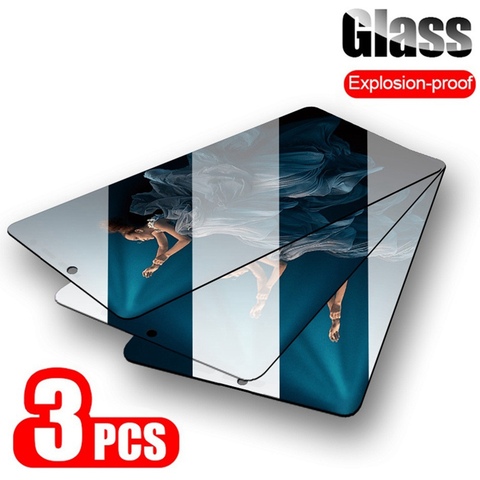 3 piezas de vidrio templado para Honor 10 lite 20 pro 10i X 9 9 lite 20 Pantalla cristal Protector para Huawei Honor 8X 9a 10X 20 S, vidrio ► Foto 1/6