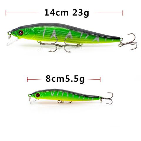 FOVONON-SEÑUELOS DE pesca con cebo duro, 1 Uds., 8cm, 5,5g, crankbait flotante, cebo Artificial ► Foto 1/6