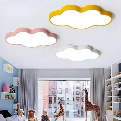 Moderno dormitorio de los niños nube de LED atenuación lámpara de techo simple habitación lámpara creativa lámpara para guardería Sala vivero ► Foto 1/6