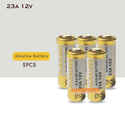 5 unids/lote pequeña batería 23A 12 V 21/23 A23 E23A MN21 MS21 V23GA L1028 alcalina de la batería seca ► Foto 1/6