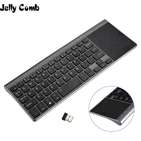 Jelly Comb-teclado inalámbrico con número para Notebook, PC, Smart TV, YR, Mini teclado fino USB, español, ruso ► Foto 1/6