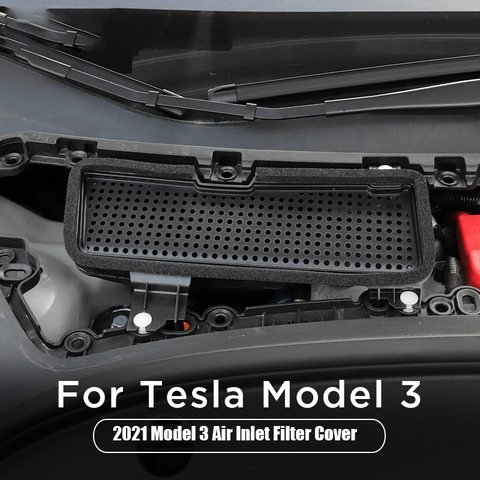 Cubierta protectora de flujo de aire para coche, accesorios de entrada de aire acondicionado, filtro de aire para Tesla modelo 3 2022 ► Foto 1/6