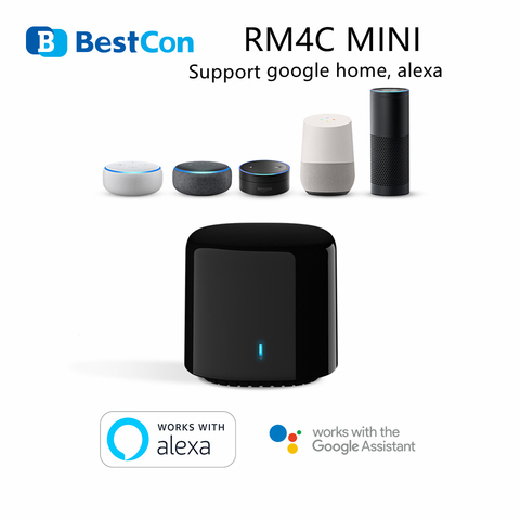 Controlador BroadLink BestCon RM4C mini WiFi inteligente Universal controlador remoto IR trabaja con Google Wi-Fi 3G 4G Alexa de casa inteligente ► Foto 1/6