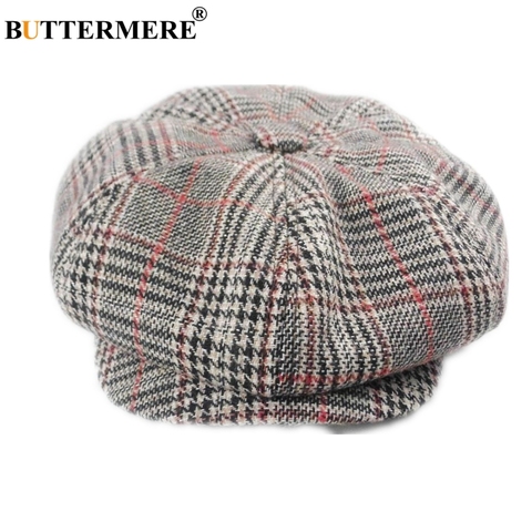 BUTTERMERE David Beckham-Gorra de Newsboy para hombre y mujer, gorro octogonal de algodón, gorra plana Vintage de estilo británico ► Foto 1/6