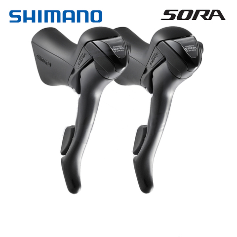 SHIMAN0 SORA-palanca de freno de ST-3500, 2x9 velocidades, izquierda/derecha/PAR, 3500 palancas de cambios con Cables de cambio originales ► Foto 1/2