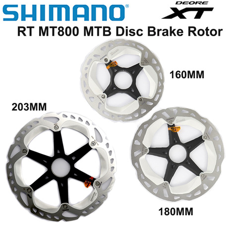 Shimano-Disco de frenado para bicicleta de montaña Deore XT RT MT800, accesorio con tecnología ice point, bloqueo central, tamaño 160mm y 180mm ► Foto 1/5